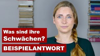 Vorstellungsgespräch Was sind Ihre Schwächen  Beispielantwort [upl. by Lowenstein]