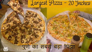 Largest pizza in Pune  Largo Pizzeria Viman Nagar pune  20 inches pizza Pune largestpizza food [upl. by Mariska]