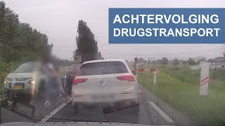 Politieachtervolging  Verdachte van drugssmokkel slaat op de vlucht [upl. by Latsyrd53]