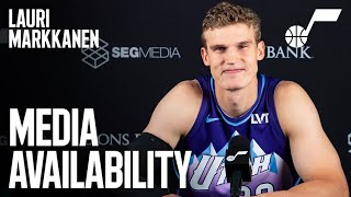 LAURI MARKKANEN 202425 Media Day Availability 🎙️  UTAH JAZZ [upl. by Ennaeel]