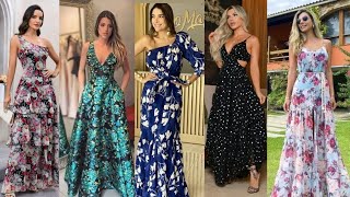 vestidos estampados para fiestas moda tendencia 2025 [upl. by Hooker]