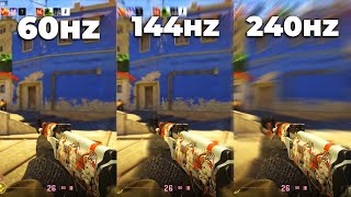 60hz vs 144hz vs 240hz  VEJA a DIFERENÇA no CS2 [upl. by Ettinger]