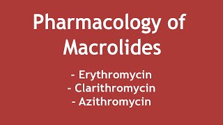 Pharmacology of Macrolides  Erythromycin Clarithromycin amp Azithromycin ENGLISH  Dr Shikha [upl. by Salba]