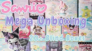 Sanrio Mega Blind Box Unboxing  20 blind boxes over 300 of Popmart Miniso Top Toy amp Lioh Toys [upl. by Barris147]