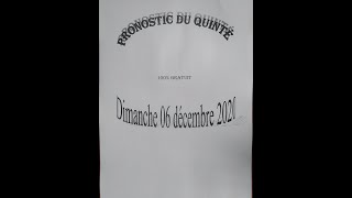 Pronostics PMU quinté dimanche 06122020 ParisTurf Tv [upl. by Romney]