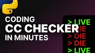 CODING PYTHON CC CHECKER IN MINUTES [upl. by Winnick]