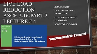 Live Load Reduction as per ASCE 716 quotLec 4quot English Version [upl. by Eemak]