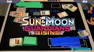 VolcanionTurtonatorGX vs Aqua Box Guardians Rising Legal [upl. by Eibo]