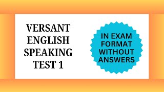 Versant English Test Practice Set 1 – Versant Call Center Exam Sample Questions Voice Assessment [upl. by Norwood]