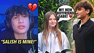 Salish Matter Reveals Her Boyfriend Gabe on Live 🤭♥️ Nidal is Mad [upl. by Nodearb945]