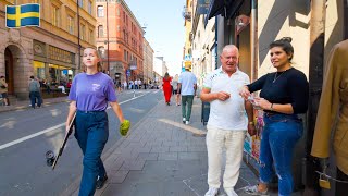 Stockholm Late Summer Heat Wave Walk  Sweden 4K [upl. by Dierdre]