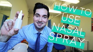 How To Use Nasal Spray  How To Use Nasal Spray Properly  Nasal Spray Technique 2018 [upl. by Samson]