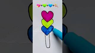 💖💚💙🍭 Satisfying Emoji Colour Mix art art youtubeshorts shorts viralshorts [upl. by Eitac]