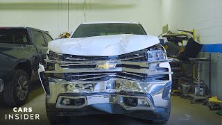 How Wrecked Cars Are Repaired  Cars Insider [upl. by Ainegul]