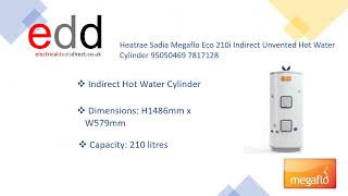 Heatrae Sadia Megaflo Eco 210i Cylinder 7817128 Unleash Endless Hot Water Power [upl. by Euqinim]