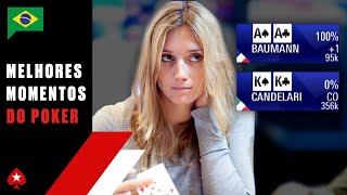 JOGADAS INCRÍVEIS de Gaelle Baumann ♠️ Melhores Momentos do Poker ♠️ PokerStars Brasil [upl. by Vladimar]