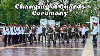 Istana Singapore  Changing of Guards Ceremony on 3rd March 2024 under the Rain  Ceremonial Guards [upl. by Anekahs]