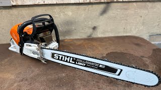 STIHL 500i with 25” light bar and Oregon skip tooth chain [upl. by Odlaw]