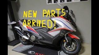 Kymco AK 550  NEW PARTS ARRIVED [upl. by Nitza975]