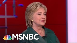 Hillary Clinton Holds Out Hope For GOP Cooperation  Rachel Maddow  MSNBC [upl. by Lydell]