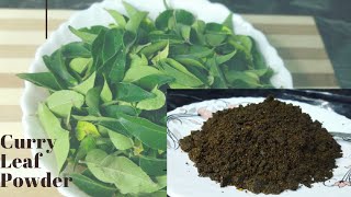 Curry Leaves Gunpowder Recipe  Karivepaku Podi  Karibevu Chutney Pudi  Karuveppilai Podi [upl. by Nylknarf]