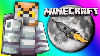 Minecraft Funny Moments  Landing On The Moon Ad Astra Mod [upl. by Airdnax]