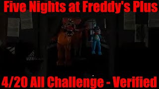 820 Mode All Challenge Verified  Five Nights at Freddys Plus  Full Run [upl. by Enairda960]