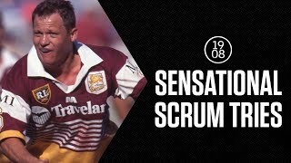 Sensational Scrum Tries  NRL Throwback  Walters OConnor AddoCarr amp more [upl. by Hallagan]