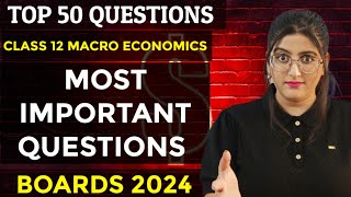 Class 12 Economics Important Questions Board Exam 2024 [upl. by Auoy]