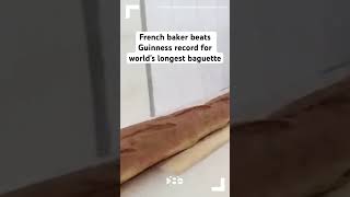 French baker beats Guinness record for world’s longest baguette [upl. by Elysia168]