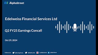 Edelweiss Financial Services Ltd Q2 FY202425 Earnings Conference Call [upl. by Goldfarb836]