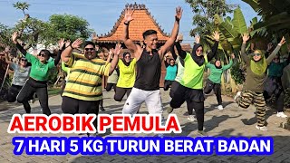 AEROBIK PEMULA 7 HARI HILANGKAN 5 KG BERAT BADAN [upl. by Ahsitniuq]