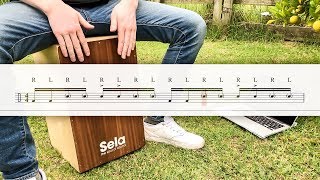 Cajon Lesson Beginner Control and Dynamics Exercise [upl. by Esinned86]