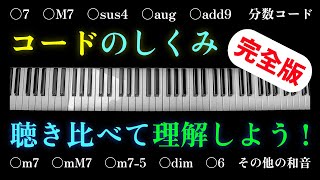 【完全版】色々なコード和音をまとめて紹介 〜 響きを聴き比べて仕組みを理解しよう！ 〜 [upl. by Areehs417]