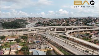 4K THIS IS AFRICAS SECOND BIGGEST ROAD INTERCHANGE IN GHANA Drone View Of The Pokuase Interchange [upl. by Chandal]