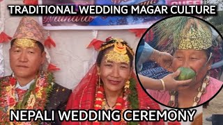 NEPALI TRADITIONAL MAGAR CULTURE WEDDING CEREMONY AT VILLAGE NAINDRA WEDS NARMAYA गाउँको बिहे भोज [upl. by Olcott]