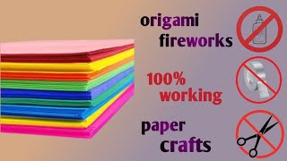 Origami library  origami rainbow fireworks  fidget origami paper  origami easy but cool [upl. by Kappel]