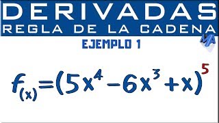 Derivadas Regla de la cadena  Función compuesta  Ejemplo 1 [upl. by Biddick]