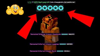 Making 15 Star Hypermax Crimson Armor Hypixel Skyblock [upl. by Rhett]