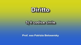 5 Il codice civile [upl. by Seitz371]