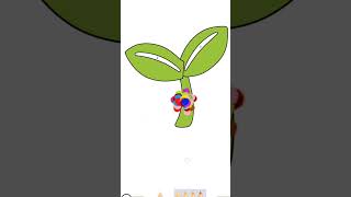 Plant drawing art drawing coloured plants subscribelike comment share [upl. by Kenn]