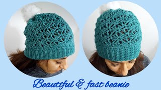 HOW TO CROCHET this Easy and Brilliant Hat Easy and Fast crochet hatcrochet beanie for beginners [upl. by Eednak]