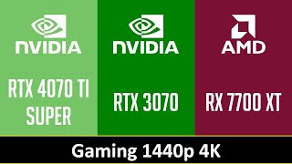 RTX 4070 TI SUPER vs RTX 3070 vs RX 7700 XT [upl. by Josias]