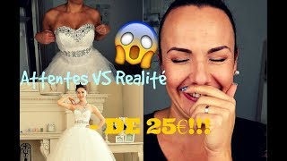 ATTENTE VS REALITE Aliexpress  Robes de mariée à  de 25€ [upl. by Moffit]