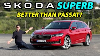 The better Passat Allnew Skoda Superb Estate driving REVIEW 2024 [upl. by Piselli540]