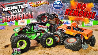 MONSTER JAM Toy Diecast Monster Truck Racing No Remorse [upl. by Leuqar]