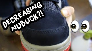 HOW TO DECREASE NUBUCK  2012 AIR JORDAN BRED 4 FULL RESTORATION  xChaseMaccini [upl. by Keslie]