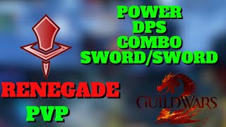 ATTACK THE OPPONENT TO THE BASE UNTIL SURRENDER RENEGADE POWER DPS COMBO SWORD SWORD PVP GUILD WARS [upl. by Benito]