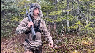 Spruce grouse hunting in NEWFOUNDLAND 2 day cabin trip boil ups amp more [upl. by Naux]