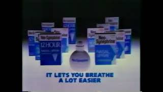 NeoSynephrine Nasal Spray 1987 TV Commercial quotIt Lets You Breathe A Lot Easierquot [upl. by Christopher842]